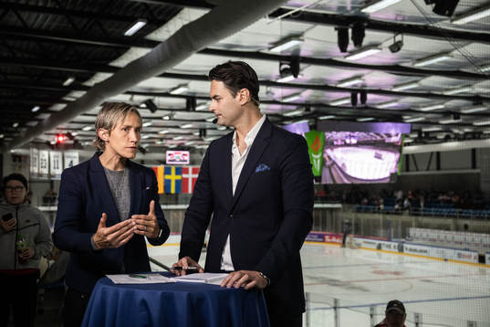 Maria Rooth and Dusan Umicevic of Swedish broadcaster SVT