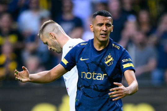 Nabil Bahoui of AIK looks dejected
