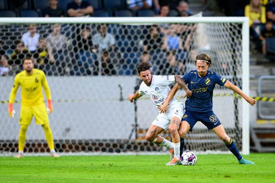 Milan Petrzela of Slovacko and Axel Björnström of AIK