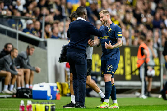 Henok Goitom, head coach of AIK and John Guidetti of AIK