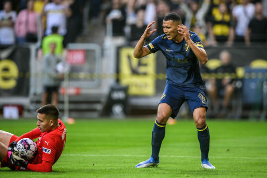 Nabil Bahoui of AIK looks dejected