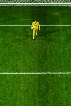 goalkeeper Kristoffer Nordfeldt of AIK looks dejected
