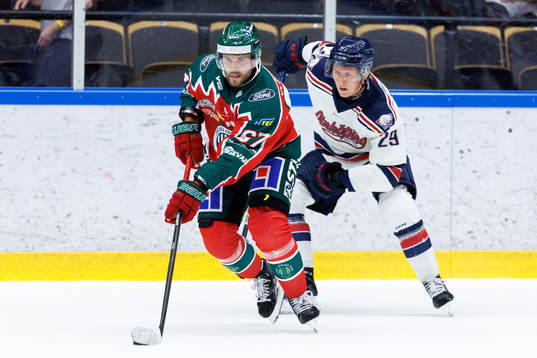 under träningsmatchen i ishockey mellan Frölunda och