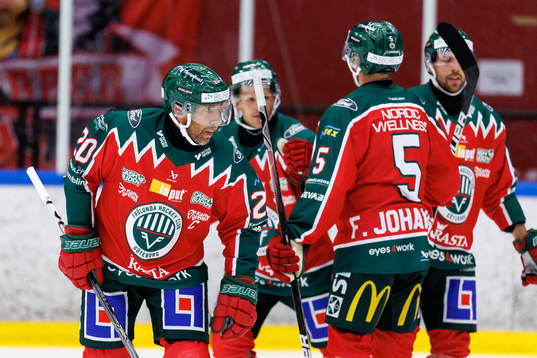 Frölundas Joel Lundqvist jublar