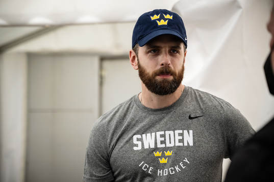 Ulf Lundberg, head coach of Sweden is being interviewed