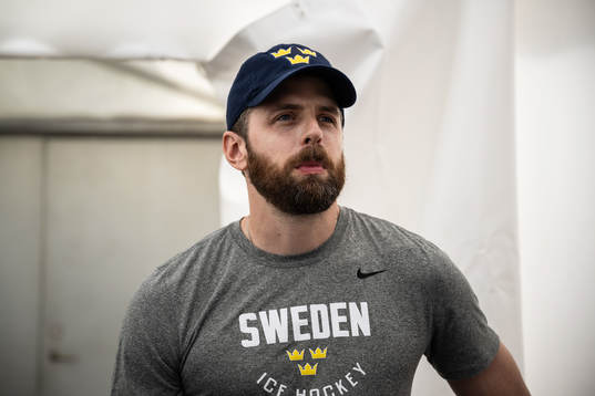 Ulf Lundberg, head coach of Sweden is being interviewed