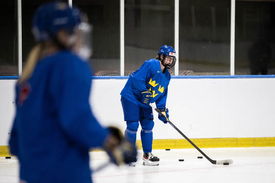 Emma Murén of Sweden at a practice session