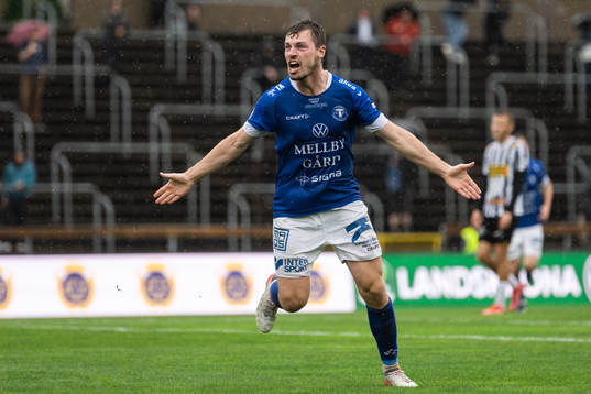 Trelleborgs Nicholas Mortensen jublar
