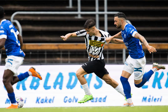 Trelleborgs Simon Amin drar Landskronas Camil Jebara