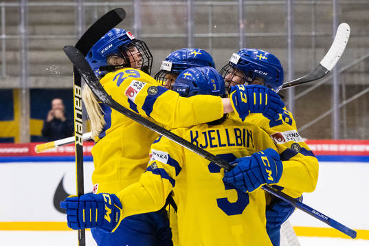 Hanna Olsson of Sweden celebrates