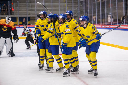 Hanna Olsson of Sweden celebrates