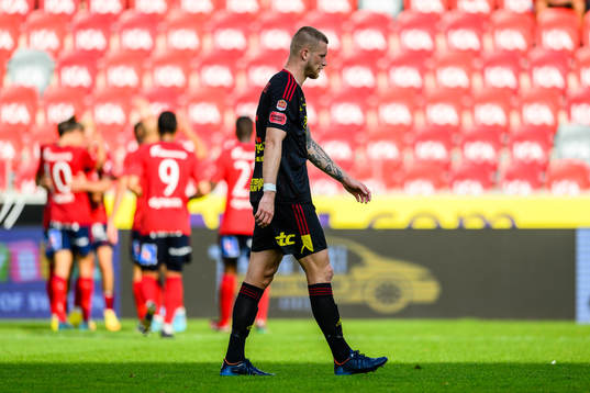 Östersunds Kevin Jablinski deppar