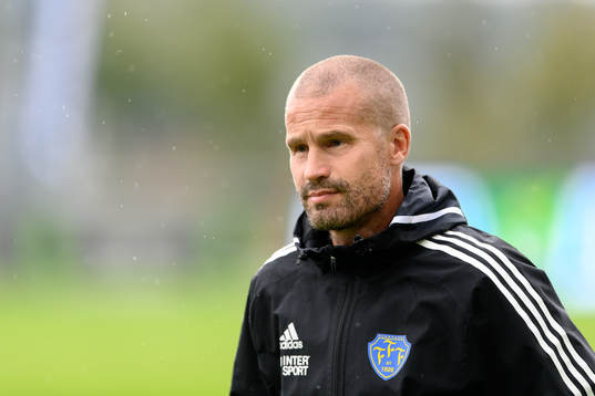 Falkenbergs tränare Christoffer Andersson före