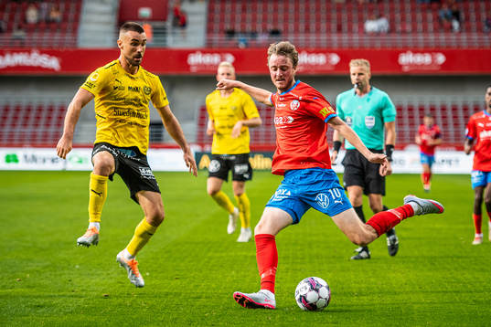 Mjällbys Carlos Moros Gracia och Helsingborgs Rasmus