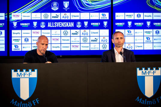 Kalmars tränare Henrik Rydström och Malmö FFs tränare
