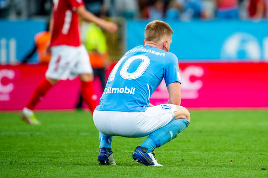 Malmö FFs Anders Christiansen deppar