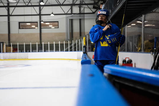 Anna Kjellbin of Sweden at a practice session