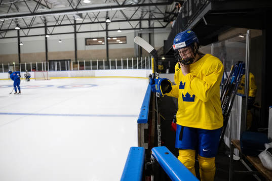 Olivia Carlsson of Sweden at a practice session