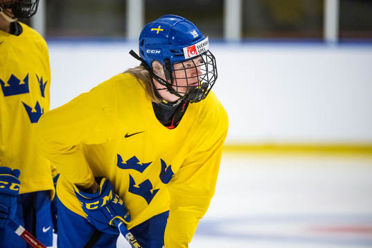 Sara Hjalmarsson of Sweden at a practice session