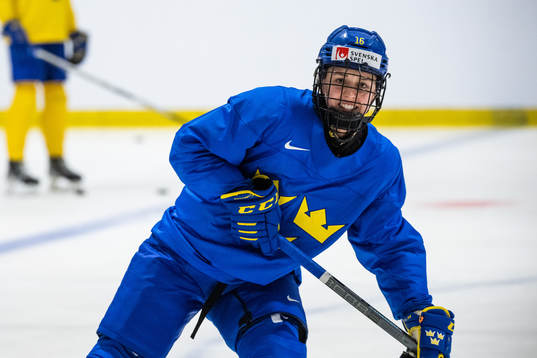 Linnea Johansson of Sweden at a practice session