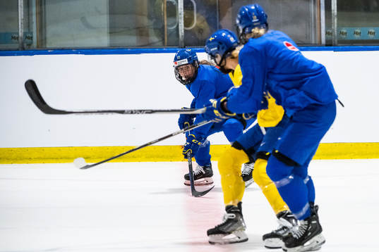 Celine Tedenby of Sweden at a practice session