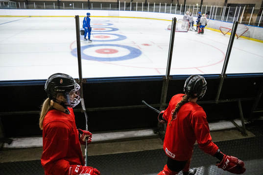 Players of Hungary at a practice session