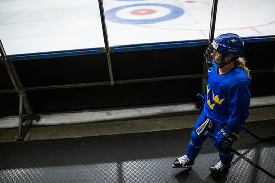 Celine Tedenby of Sweden at a practice session