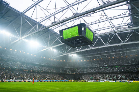 Interiör översiktsbild av arenan