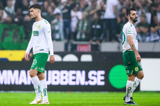 Hammarbys Pavle Vagic och Nahir Besara deppar