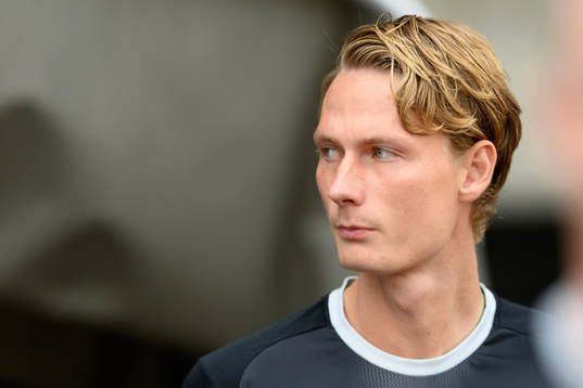 Varbergs Alexander Johansson före fotbollsmatchen i
