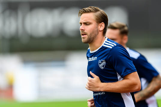 IFK Norrköpings Christoffer Nyman före fotbollsmatchen i