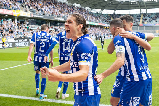 IFK Göteborgs Marcus Berg jublar ihop med Eman Markovic