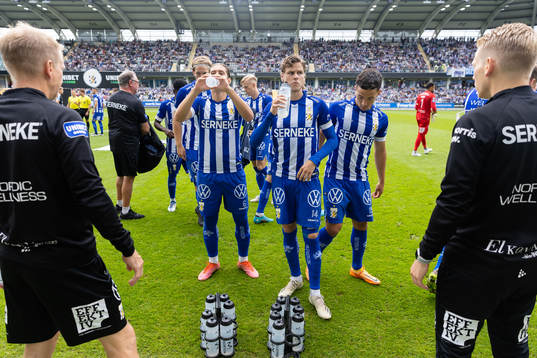 IFK Göteborgs Eman Markovic, Gustaf Norlin och Hussein