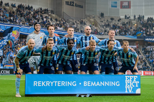 Djurgårdens startelva bestående av målvakt Jacob Widell