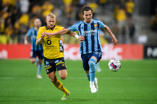 Elfsborgs Simon Strand och Djurgårdens Gustav Wikheim