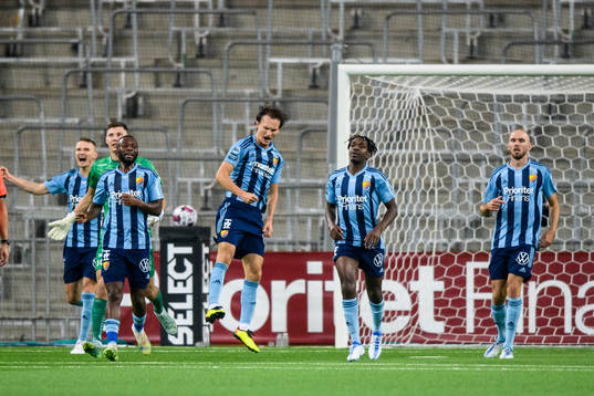 Djurgårdens Hjalmar Ekdal jublar