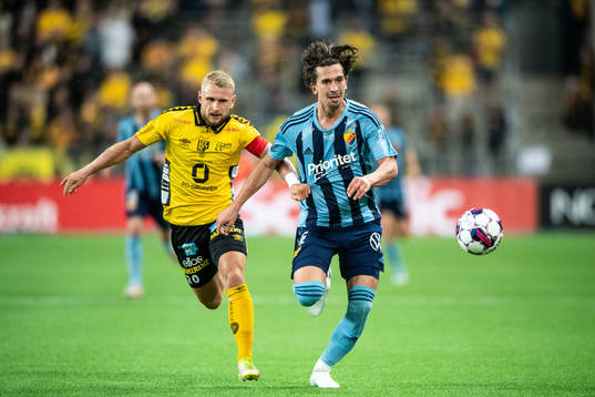 Elfsborgs Simon Strand och Djurgårdens Gustav Wikheim
