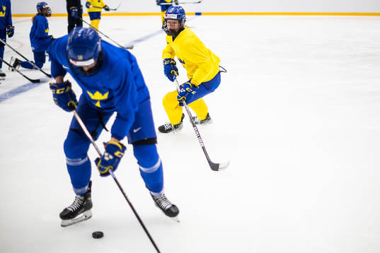 Sara Hjalmarsson of Sweden at a practice session