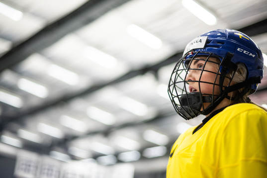 Sofie Lundin of Sweden at a practice session