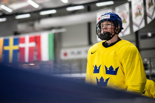 Sara Hjalmarsson of Sweden at a practice session
