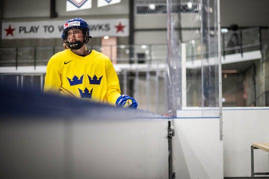 Olivia Carlsson of Sweden at a practice session
