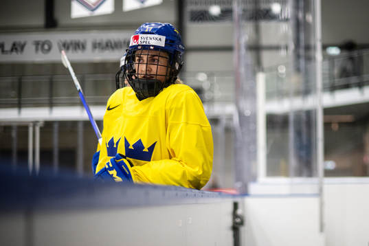 Sofie Lundin of Sweden at a practice session