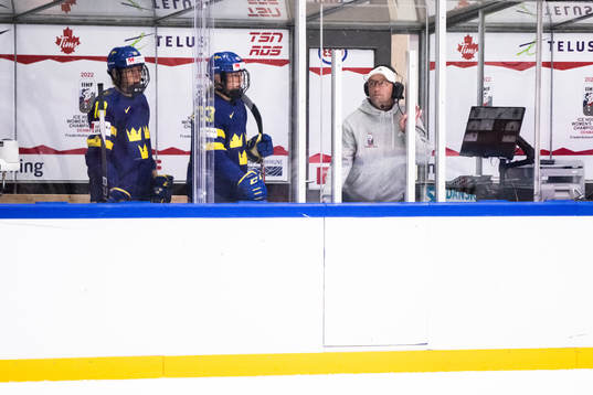 Jenny Antonsson and Thea Johansson of Sweden in the penalty