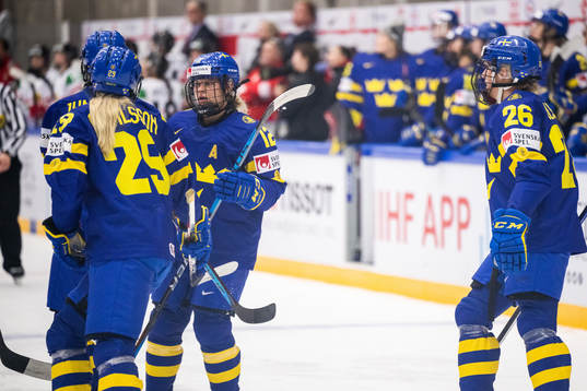 Maja Nylén-Persson of Sweden celebrates