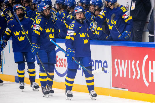 Maja Nylén-Persson of Sweden celebrates