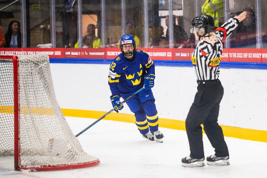 Maja Nylén-Persson of Sweden looks dejected