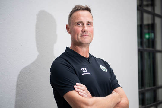 Roger Rönnberg, head coach of Frölunda, poses for portrait