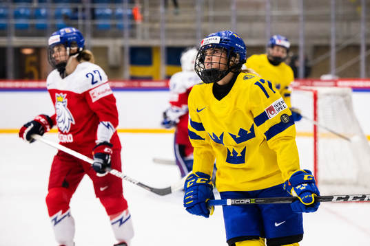 Sofie Lundin of Sweden looks dejected