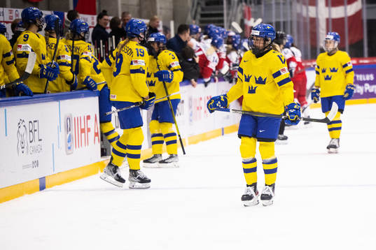 Sofie Lundin of Sweden looks dejected