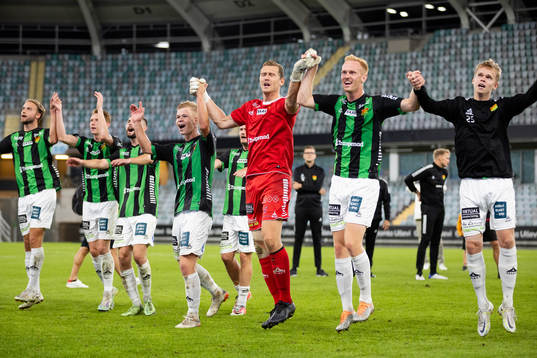 GAIS spelare jublar
